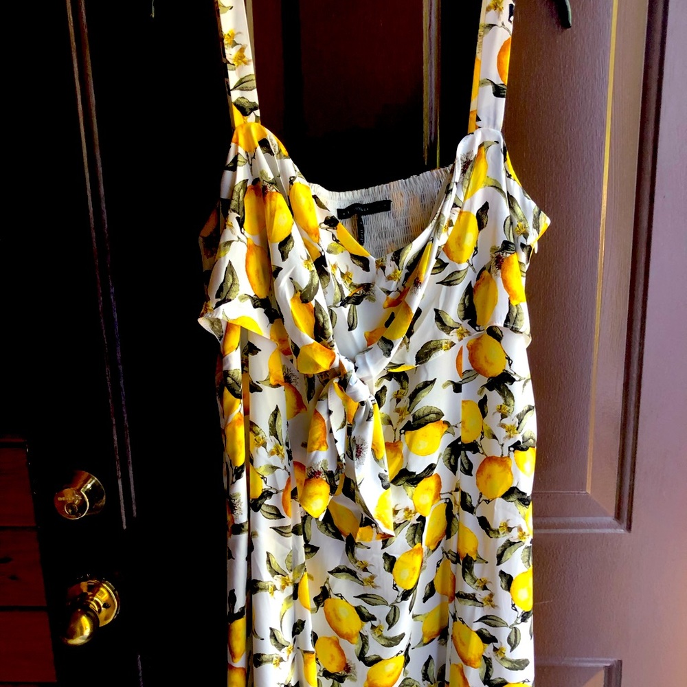 Gorgeous lemon midi dress from White House Black Market (size 16).